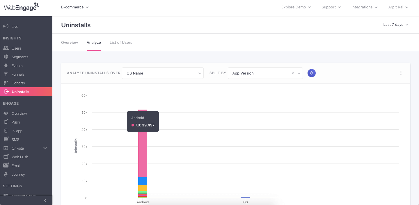 App Uninstall with WebEngage - 1
